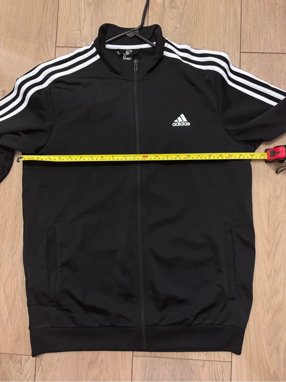 Adidas Men’s Black 3-Stripe Full Zip Track Jacket Size Large NWT
